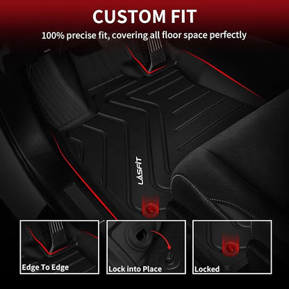 LASFIT Floor Mats for Lexus RX 2022 2021 2020 2019 2018 2017 2016 RX350 RX450h(Not for RX L), All Weather Floor Liners Custom Fit TPE Car Mats,Front & Rear Mats, Black