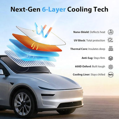 Upgraded Windshield Sun Shade for Toyota Tacoma, Trucks, Sedans & SUVs [Nano Ice-Crystal Cooling, 99.9% Sun Protection] Foldable Sunshade with Storage Bag, Car Accessories, S (59 x 29 in)