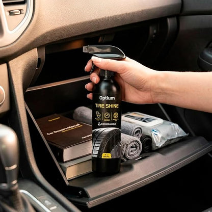 BYCSA Professional 500 mililiters Tire Shine - High Gloss Tire Dressing & Long-Lasting Wet Look - UV Protectant Prevents Cracking & Fading - Biodegradable & Phosphate-Free Formula - Car Detailing