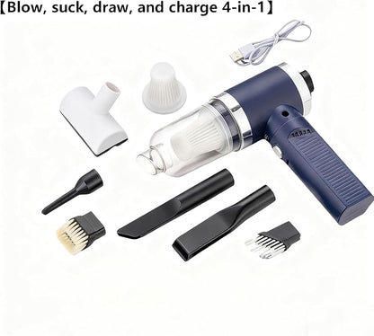 Car Vacuum Portable Cordless,Car Vacuum Cleaner high Power, Home Handheld Vacuum 30Mins Battery,Portable Vacuum Cordless 5000mAh, Small Handheld Vacuum for Car, Home, Pet Cleaning,Office.(Blue)
