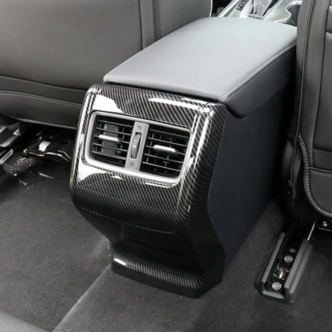 Carbon Fiber Rear AC Vent Trim Cover Compatible with Honda Accord 2018–2022, Interior Dashboard Air Outlet Frame Decal Accessories for 10th Gen Accord