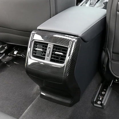 Carbon Fiber Rear AC Vent Trim Cover Compatible with Honda Accord 2018–2022, Interior Dashboard Air Outlet Frame Decal Accessories for 10th Gen Accord