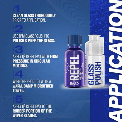 Gyeon View EVO Windshield Ceramic Glass Coating Hydrophobic Rain Repellent Auto Screen Sealant Improves Visibility Safety Self Cleaning Glass Protection with Long Lasting Durability