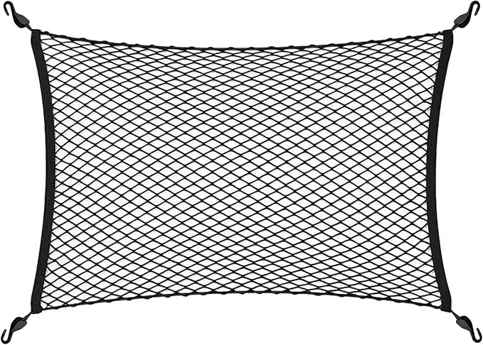 Floor Style Automotive Elastic Trunk Mesh Cargo Net for Audi Q5 Premium Prestige 2018-2025 - Premium Trunk Organizers and Storage - Luggage Net for SUV- Best Car Organizer for Audi Q 5