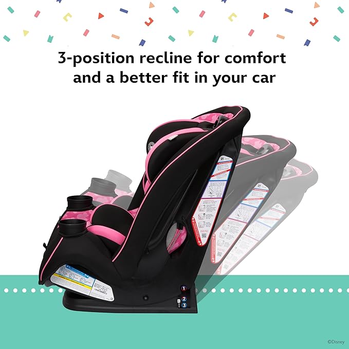 Disney Baby Grow and Go All-in-One Convertible Car Seat, Infant to Toddler Carseat, Minnie Charm 2