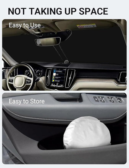 Proadsy Windshield Sun Shade for Volvo XC60 SUV 2018-2024 2025 2026 Foldable Sunshade Protector Blocks UV Rays Keep Car Cooler Accessories