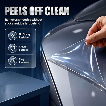 7.5 Mil TPU Clear PPF for Cars, 5X5ft，High Gloss Self-Healing Anti-Yellowing Automotive Wrap, Easy Install Roll for DIY