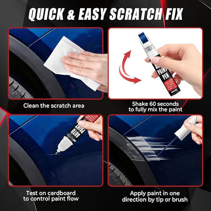 Touch Up Paint for Cars (Deep Blue Metallic PPSB), Compatible with Tesla Model Y/3/X/S, 0.4 fl oz Color Accurate 2-in-1 Car Paint Scratch Repair Pen, Easy to Use, Fast-Drying, Long-Lasting