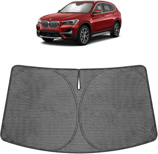 Proadsy Windshield Sun Shade Custom Fit BMW X1 2023-2026 Ice Crystal Black Front Window Sunshade UV and Heat Blocker Foldable Visor Keeps Car Cooler for Summer Parking and Daily Use