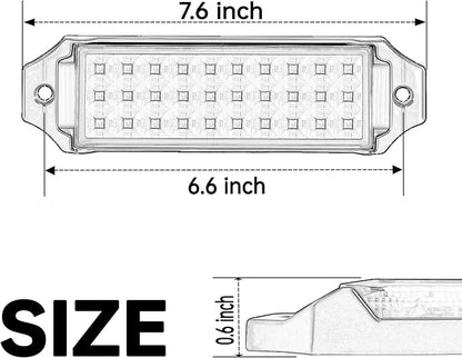 Flush Mount LED Pod Lights, 2PCS 40W Bumper Backup Reverse Spot Off-Road Driving Fog Work 6 Inch LED Light Bar for Truck ATV UTV Boat (White)