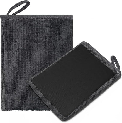 Windspeed 2Pack Clay Mitt, Microfiber Clay Bar Towel for Car Detailing, Medium Grade Bar Glove Auto Detailing (Grey)