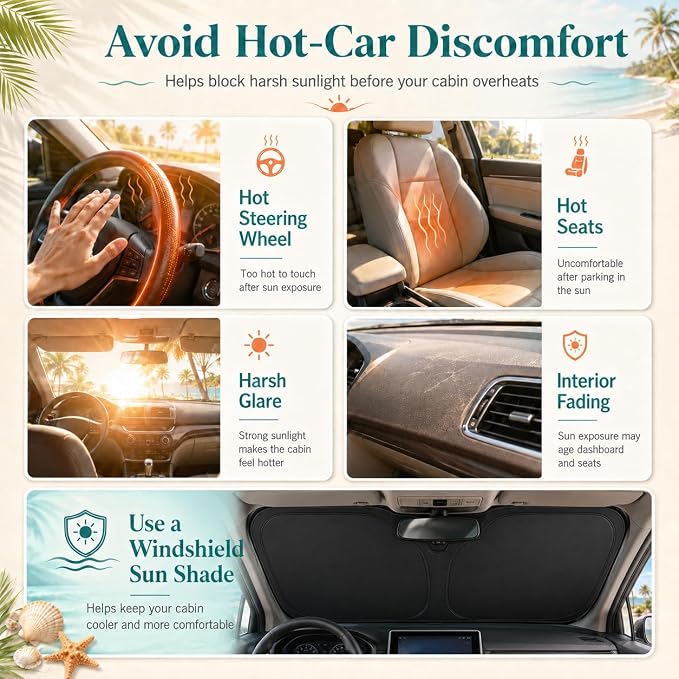 Corolla Windshield Sun Shade, Front Windshield Shade for Sun, Folding Sunshade Windshield Visor for Toyota Corolla 2002-2008