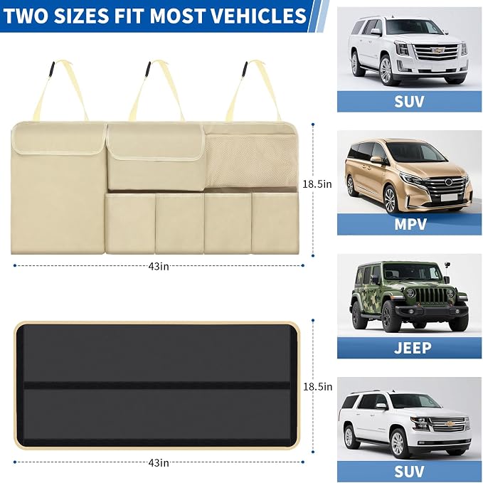 Car Trunk Organizer Backseat Hanging Organizer with Storage Pockets for Subaru Crosstrek, Forester, Outback, Ascent 2000-2024 2025 Car Accessories