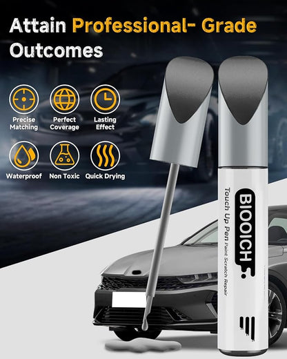 Touch Up Paint Pen Exact Color Match Car Chip and Scratch Repair (for vw, Steel Grey(KLG))