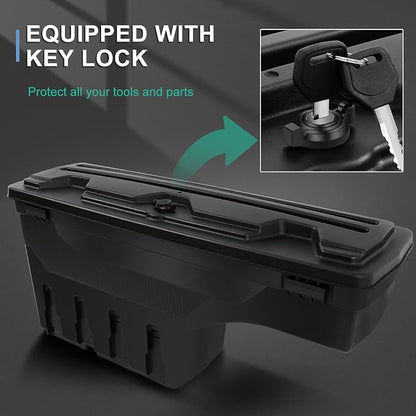 Left Driver Side Right Passenger Side Truck Bed Tool Box Compatible For Chevrolet Silverado 1500 2007-2018, For Chevrolet Silverado 1500 LD 2019