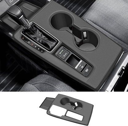 Temmis Center Console Organizer Silicone Wrap Kit for Honda Civic 2022-2025, Full-Wrap Center Consel Electrostatic adsorption Cover for Honda Civic-Black