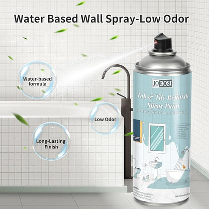 White Ceramic Tub Spray Paint 450ml- High-performance aerosol SprayPaint gun kit, Household appliances, refrigerator, ceramics, bathtubs, vases, bathroom floors, etc., furniture wood color change and more DIY coatings - Quick drying and smooth treatmen...