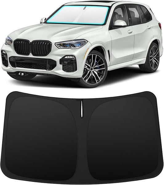 INSAUTO Custom Fit Windshield Sun Shade Accessories for BMW X5 2019-2026, Foldable Front Window Sunshade, UV & Heat Reflector, Keeps Interior Cool, Includes Storage Bag