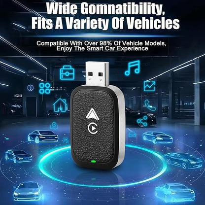Wireless Carplay Adapter for AAA, 2 in 1 Android Auto/Carplay Wireless Adapter Auto Reconnect Accessories,White