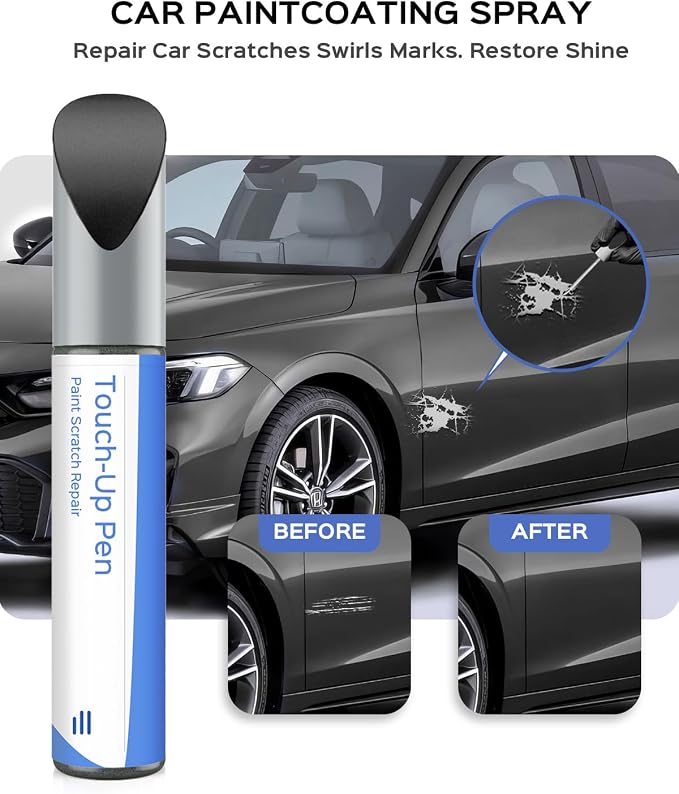 NH-797M Modern Steel Metallic Touch Up Paint Compatible with Honda Exact Match Chips and Nicks Touch Up