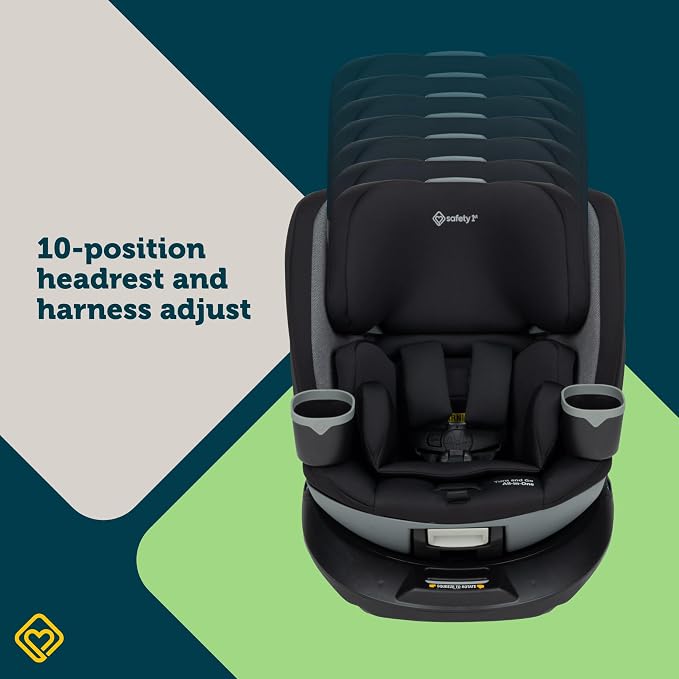 Safety 1ˢᵗ® Turn and Go 360° Rotating All-in-One Convertible Car Seat, Plum Perfect