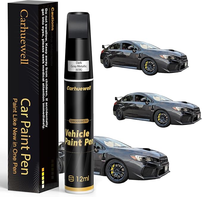Dark Gray Metallic(61K) Touch Up Paint Compatible with SUBARU, Exact Match Car Paint Pen Automotive Scratch Repair Remover Kit Quick & Easy Solution for Vehile Chips