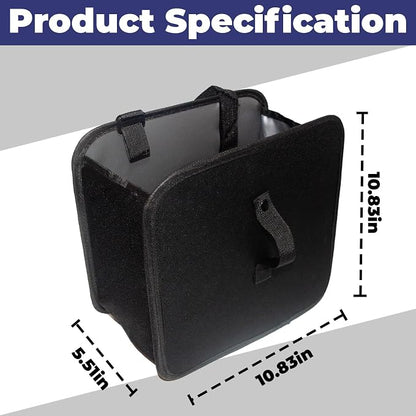 BFXM Car Trash Can, 2.8 Gallons Foldable Car Garbage Can, Collapsible Hanging Car Trash Bin for Car Seat, Leakproof Garbage Bags, Car Interior Accessories