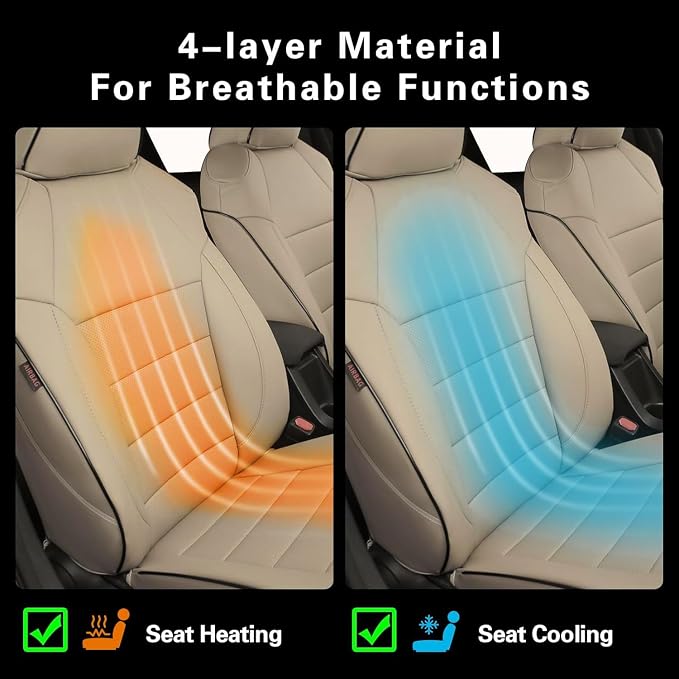 EKR Rav4 Seat Covers Custom Fit for Toyota RAV4 Adventure,TRD-Off Road 2019 2020 2021 2022 2023 2024, Leather Car Seat Cover Full Set for SUV,Faux Leather(Beige)