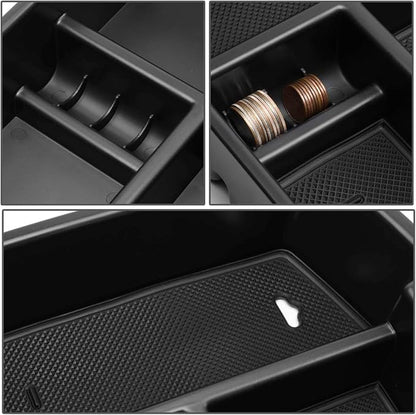 DNA MOTORING Center Console Organizer Tray Compatible with 07-14 Silverado Sierra 1500 2500HD 3500HD, Armrest Storage Box, ZTL-Y-0018