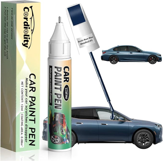 C4F Arctic Race Blue Metallic Touch Up Paint for BMW, Color Accurate Car Paint Scratch Repair Pen, Quick & Easy Fix Automotive Chips and Nicks