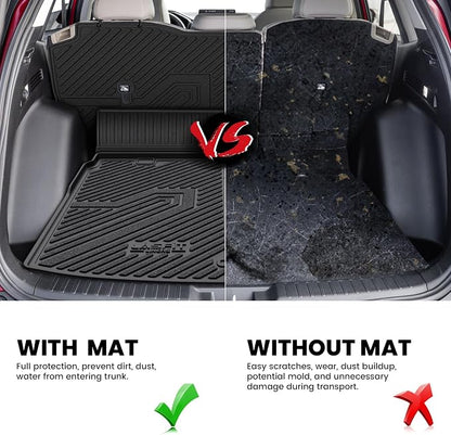 LASFIT Cargo Mat with Backrest Mat for Honda CR-V 2026 2025 2024 2023 (Gasoline & Hybrid & e:FCEV), All Weather Custom Fit TPE Trunk Mat Trunk Liner Cargo Liner with Seatback Mat (Upper Position)