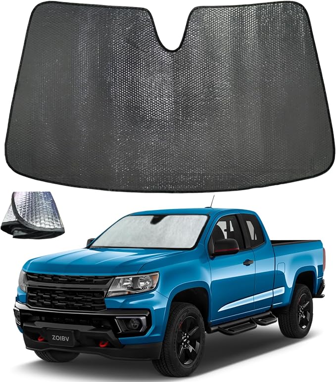 Windshield Sun Shade for Chevrolet Chevy Colorado 2015-2022 - 5-Layer Bubble Foldable Thicken Front Window Sunshade Sun Visor Protection Accessories - Blocks Heat & UV Rays Keep Car Cooler