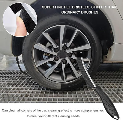 3 PCS Crevice Cleaning Brush, Hard Bristle Car Seat Gap Brushes for Deep Cleaning, Multifunctional Scrub Brush Essential Supplies for Vehicle Window Kitchen Bathroom