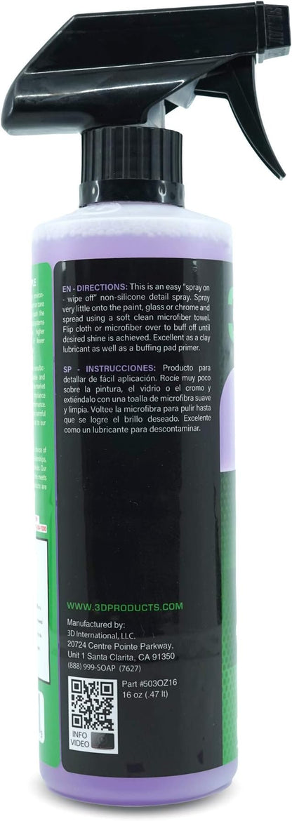3D Spray Detailer - Silicone-Free Body Shop Detailer Spray for Freshly Painted Vehicles 16oz