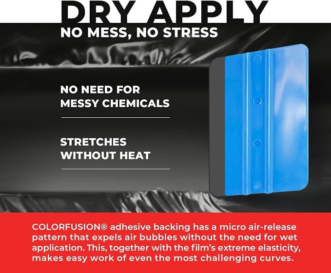 ColorFusion PPF by VViViD, Matte Stealth Midnight Black Dry Apply PPF Vinyl Car Wrap Roll 6ft x 5ft