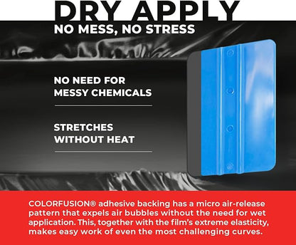 ColorFusion PPF by VViViD, Matte Stealth Midnight Black Dry Apply PPF Vinyl Car Wrap Roll 1ft x 5ft