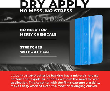ColorFusion PPF by VViViD, Matte Stealth Midnight Black Dry Apply PPF Vinyl Car Wrap Roll 20ft x 5ft