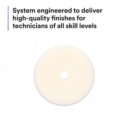 3M Perfect-It Random Orbital Foam Compounding Pad, 5"/130 mm, White, 34122, for Automotive Compounding and Polishing