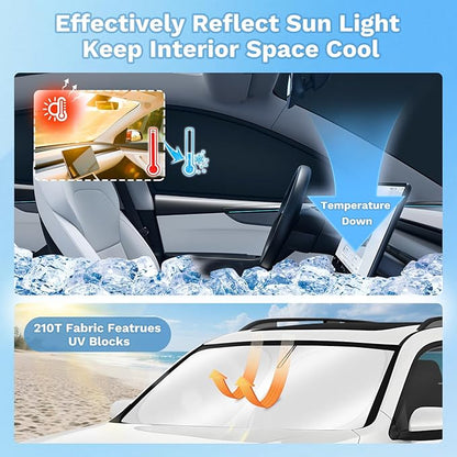 KUST Car Window Shades for Toyota Prius 2023 2024 2025 2026 Windshield Sun Shade Side Window Cover UV Block Privacy Protection Accessories for Camping Blackout Rear Back Full Set 6PCS