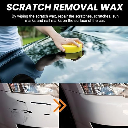 2026 New Car Scratch Removal Wax, Scratch Remover for Vehicles, Upgrade Car Scratch Remover for Deep Scratches, Car Polishing Wax Scratchs Remover Cars Paint Scratchs Repair Kit Wipe Sponge