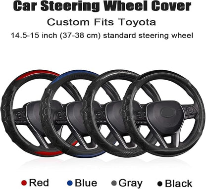 GIANT PANDA Steering Wheel Cover for Toyota, Auto Car Steering Wheel Cover for Toyota Highlander Rav4 Corolla Camry,Standard Size - Blue