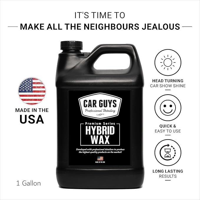 CAR GUYS Hybrid Spray Wax 1 Gallon Refill | Advanced Car Wax | Long Lasting and Easy To Use | Safe on All Surfaces | 1 Gallon (Sprayer Not Included)