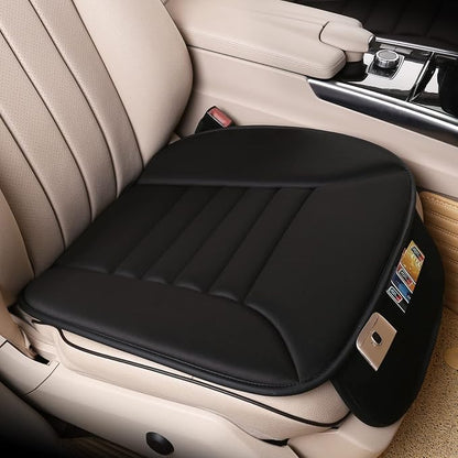 Lofty Aim Premium Car Seat Cushion, Driver Cushion with Comfort Memory Foam & Non-Slip Rubber Bottom, Car Seat Pad Works with 95% of Vehicles and Office Chair or Home (Black)