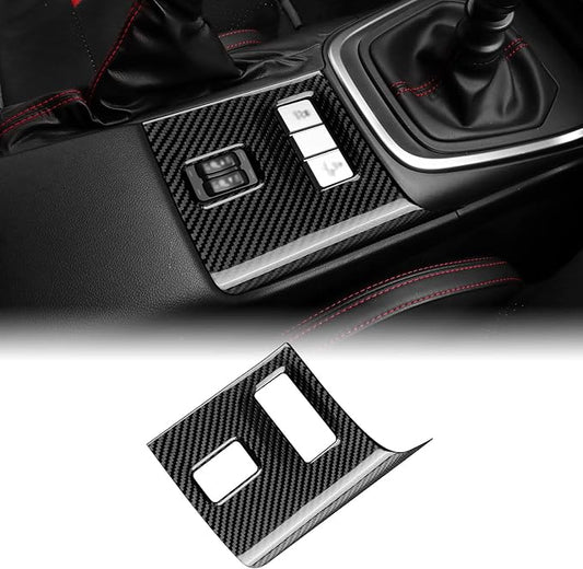 AIRSPEED Hard Carbon Fiber for Toyota GR86 Subaru BRZ 2021 2022 2023 2024 2025 Car Seat Heating Control Button Cover Center Console Interior Trim Accessories, Black, Manual Transmission