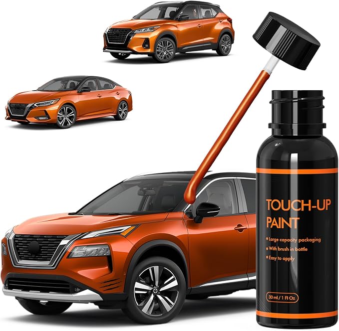 EBB/XAH Monarch Orange Touch Up Paint for Nissan, DIY Car Paint Scratch Repair Kit, Automotive Paints, Quick & Easy Fix Scratch Repair for Rogue/Sentra/Kicks/Titan/Xterra/Versa/Qashqai