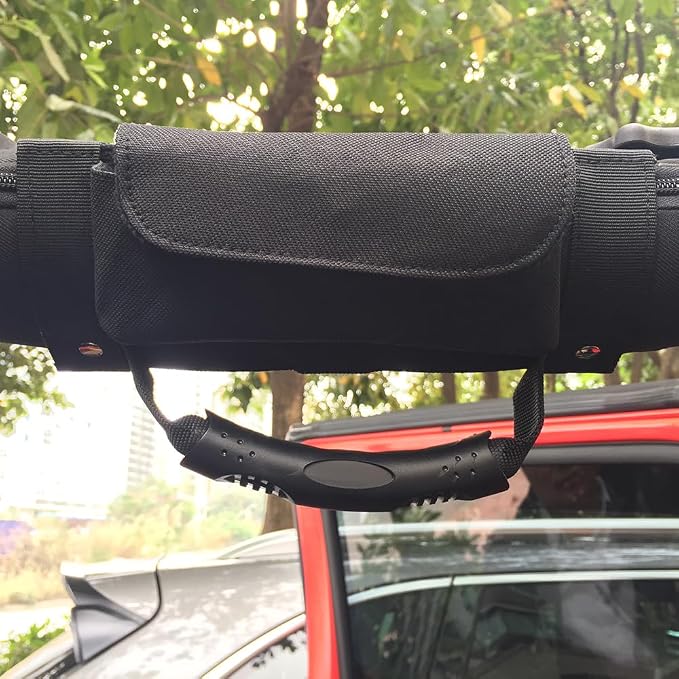 SXMA Handle with Bag for Sunglsaaes Oxford for J-Ee p JK Wrangler 2007-2017, Grab Grip Bars Kit 1pcs J248