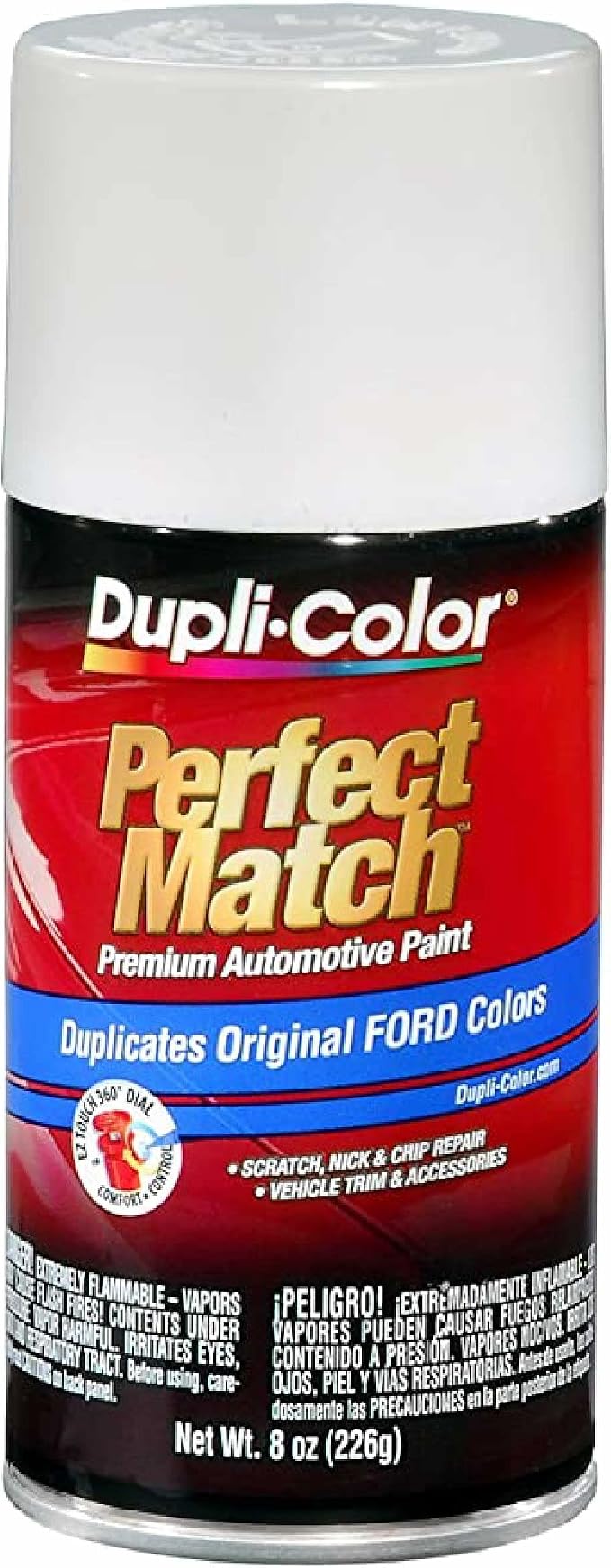 Dupli-Color EBFM03357 Perfect Match Automotive Spray, Ford Performance White, WB/WP/WT/YA – 8 oz. Aerosol Can