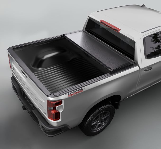 Toptiny Low Profile Hard Folding Truck Bed Tonneau Cover Fits 2020-2026 Silverado/Sierra 2500 3500 HD New Body Style 6.9FT Bed (82.2")