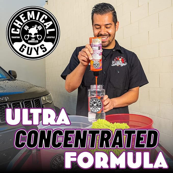 Chemical Guys EQP369 TORQ Professional Snow Foam Cannon Car Wash Snow Foamer + Sticky Snowball Ultra Snow Foam Car Wash Soap 16 fl oz (Safe for Cars, Trucks, SUVs, & More) Works with Pressure Washer