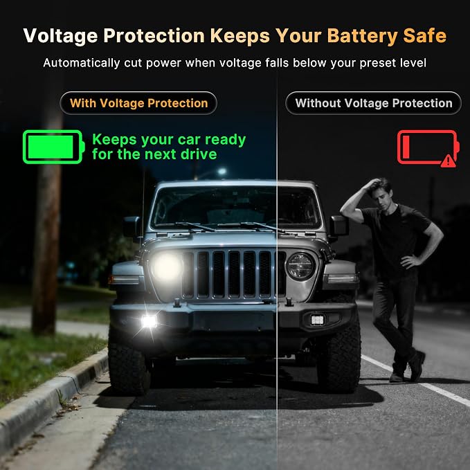 LED Pod Lights Flood Beam, Smart App Controlled Off Road Driving Lights Supports CarPlay/Android Auto, IP67 Waterproof 6000K White Lamps for Trucks, ATV, UTV, SUV, Boat (5.5 Inch)